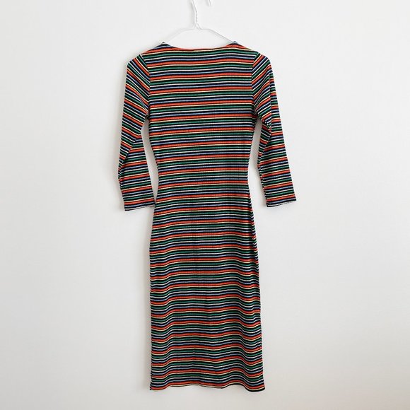 Ultra Flirt Womens Bodycon Dress Franklin Stripe, Knee Length, XS - Picture 6 of 12